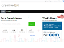 Tablet Screenshot of domains.creativeon.com